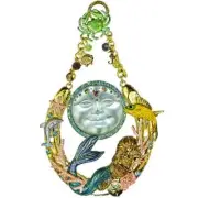 KIRKS FOLLY Protected by Mermaids Sweetheart Seaview Moon Ornament - goldtone