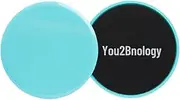You2bnology Core Sliding Discs, Dual Sided Workout Sliders for Carpet & Hardwood Floor, Home Ab Pads Exercise Equipment Fitness Sliders for Women and Men (Mint)