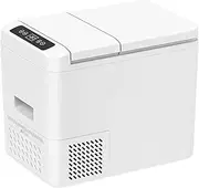 YOPOWER Car Fridge, 28L Portable Camping Fridge, 12V Compressor RV Refrigerator Freezer for Camping Travel Outdoor, White