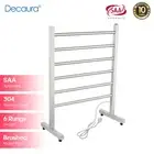 Decaura 6 Rungs Electric Heated Towel Rail Free standing Towel Racks Nickel