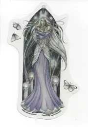 WHITE MAGICK FAERY Fairy Sticker Faerie Car Decal Jessica Galbreth pagan wicca