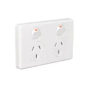 Clipsal Classic C2025D-WE - 10Amp Double Pole, Double power point White