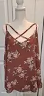 New! Torrid Mauve Floral Chiffon Tank Cami Top Flowy Adjustable Straps Size 4