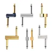 4PC 6.35 Male to Male Single Guitar Effector Audio Adapter Guitar Effector Plug