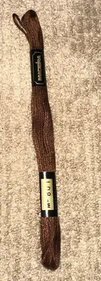 Vtg Madeira 6 Strand Cotton Floss M-801 Brown NOS