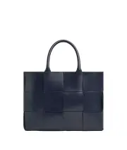 BOTTEGA VENETA Arco Small East-West $3900 Space/Barolo Tote Bag New & Authentic