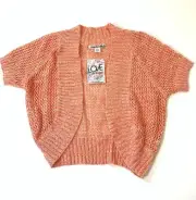 LOVE By Design Kid’s Medium Open Front Multicolor Cardigan Threads Short Sleeve