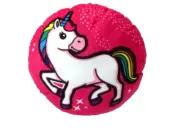 12" x 12" White Unicorn Horse Hot Pink Double Sided Stuffed Plush Pillow-New!