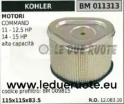 1208310 Air Filter Complete Engine Kohler Command 11 12.5 14 15 HP 115x115x83.5