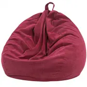 Corduroy Bean Bag Chair 70*80cm Multicolor Gaming Sofa Cover Indoor Lazy Sofa With Mesh Bag Liner Cover Red