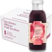 Known Stranger Fruit Tea Brew | Five Berries Hibiscus | 12 x 300ml Glass Bottles | Botanical iced tea drink. 100% Natural. Real Juice + Tea, Rich in Vitamin C, It’s always REAL