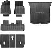 Compatible with Tesla Model Y Juniper 2025+ TPE Floor Mats & Cargo Liner, All Weather Trunk Mats Floor Liner Backrest Mats(9PCS LHD)