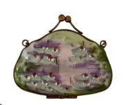 France Limoges Box Purse, d'Ames Hornet Claude Monet "Nympheas" Adage Paris 2005