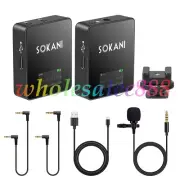 SOKANI TINY UHF Wireless Lavalier Microphone System Lapel Lav Mic For DSLR CAM