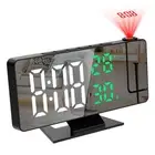 LED Digital Alarm Clock Projection Clock Projector Ceiling Clock With Temperatur