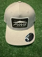 Ping Camelback Suede Patch Hat NWT Authentic Cap Gray SnapBack Gray Flex Fit