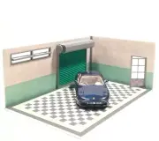 Diorama model kit Diorama auto garage Scale 1:24 Checkerboard Car model display