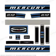 Fits Mercury 1973 65hp Outboard Engine Decals
