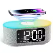 JALL Fabric Alarm Clock for Bedroom, with Big Led Screen Display, Bluetooth S...
