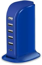 FastCharge Multi-Device USB Charging Station with 6 Ports for Travel and Home