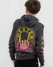 [Dexter] Dexter Boys' Rock On Hoodie in Charcoal Grey Size 10 10 Charcoal Grey