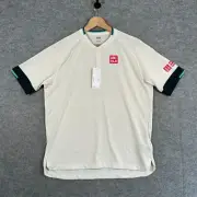 Uniqlo Shirt Men Medium Roger Federer RF 2021 Doha Dubai Qatar Henley Tennis NEW