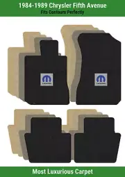 Lloyd Luxe Front & Rear Mats for '84-89 Chrysler Fifth Avenue w/Blue M-Mopar (for: Chrysler)