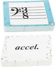 ibasenice 80pcs Music Note Flashcards for Beginners Durable Musicians Training Cards for Piano and Violin Enhance Music Theory Skills for Home School and Travel