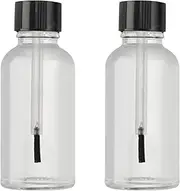 2 Pcs 30ml Empty Nail Polish Bottles with Brush Cap Refillable Nail Polish Bottle Glass Nail Oil Bottle Varnish Container