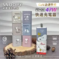 在飛比找PChome24h購物優惠-【正版授權】SNOOPY史努比 鳳梨酥系列 47W GaN氮