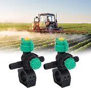 Akozon Misting Nozzle, 2Pcs External Thread Agricultural Sprayer Fan Shaped Spraying Nozzle for