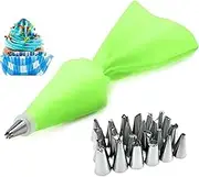 Piping Nozzle Piping Tips 8/14/26pcs Stainless Steel Piping Nozzles Set Silicone Pastry Bag Nozzles Set Cake Cream Piping Nozzle Kit Piping Tips