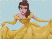 Beauty and the Beast Belle Handmade Counted Cross-Stitch Pattern Chart