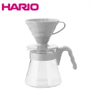 在飛比找松果購物優惠-HARIO V60灰白手沖咖啡壺組 1-4杯份 700ml 