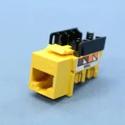 Hubbell netSELECT Yellow Universal A/B Cat5e Voice Data Jack 8-Position NSJ5EY