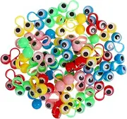 Kisangel 100pcs Eye Finger Puppet Rings Exciting Learning Toy for Boys and Girls Party Favor Set