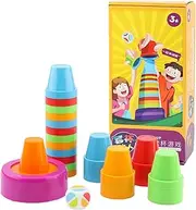 Speed Stacking Cups | Interactive Speeding Cups Colorful Stacking Game,Educational Cup Stacking Set Multifunctional Speed Cup Game for Boys Girls Kids Children