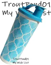 Tupperware 16 oz Tall Tumbler Chain Link Fence Lattice Blue Flip Top Seal Lid