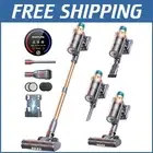 Upgraded 550W Cordless Vacuum: 60 Mins Runtime & Multi-Surface Cleaning Solution