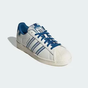 【adidas 愛迪達】Superstar 男女 休閒鞋 運動 經典 復古 Originals 貝殼頭 白藍(IE7307)