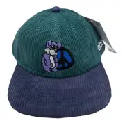 OBEY Hat Snapback Men's Corduroy Peace & Paw Logo Casual Adjustable Cap