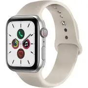 [WAT-NB-42DGR2] Compatible For Apple Watch Band 42/44/45/49MM Soft Silicone Sport Strap - Stone