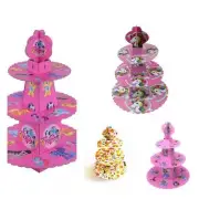 Cup cake stand 3 Tiers Hello Kitty Sofia the First Emoji Unicorn Boy Girl