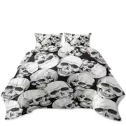 Scary Human Skulls Coverlet