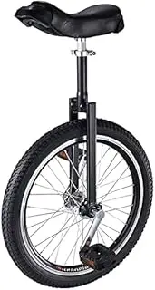 FREEZYMAN 20 Inch Unicycle for Adults Kids, Steel Frame, One Wheel Balance Exercise Fun Bike for Teens Men Woman Boy Girl, Mountain Outdoor ( Color : Black )