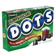 Tootsie LUMPS OF COAL DOTS 6 oz Christmas Gummy Gumdrops Gum Drops * BB 8/2025 *