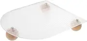 LIFKOME Decorative Acrylic Tray U-shape Wood Leg Perfume Storage Dresser Vanity