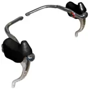 SET OF DOUBLE BRAKE LEVER + BLACK HOODS CYCLE VINTAGE 22MM FIXIE SINGLESPEED