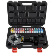 VEVOR Hydraulic Hose Crimper Hydra-Krimp 71500,Manual AC Hose Crimper Kit Air Conditioning Repaire Handheld,Hydraulic Hose Crimping Tool with 7 Die Se