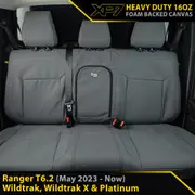 Ford Next-Gen Ranger T6.2 Wildtrak, Wildtrak X & Platinum XP7 Heavy Duty Canvas Rear Row Seat Covers (Made to Order)